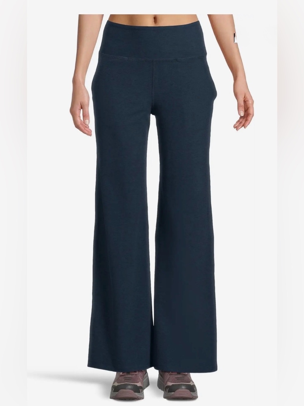 #294 NWT Beyond Yoga Spacedye Laid Back Wide Leg Pant Navy Size Large